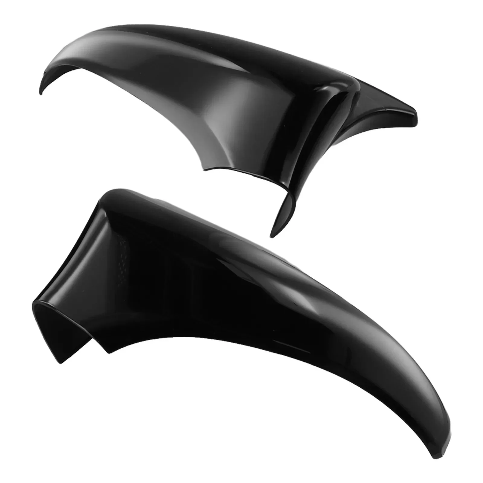 

Mirror Shells Gloss Black Cover Vehicle Upgrade Versatile Compatibility Weather Resistant Cover Carbon Fiber Black