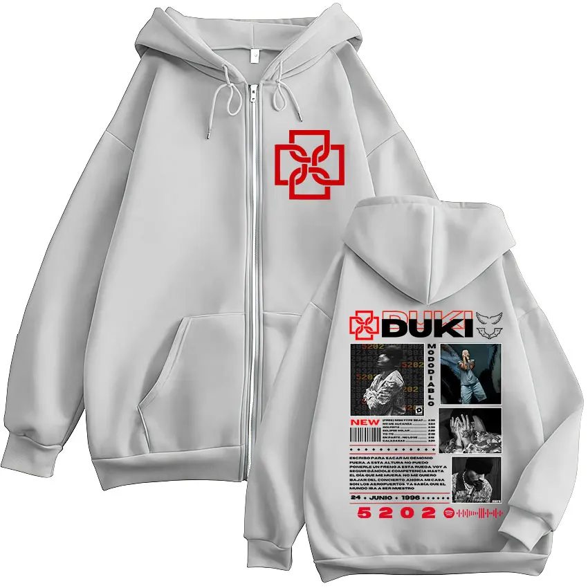 مغني الراب دوكي 5202 MIXTAPE ألبوم سستة هوديس الرجال النساء الملابس زمم بلوزات الصوف عادية المتضخم البلوفرات جاكيتات #6