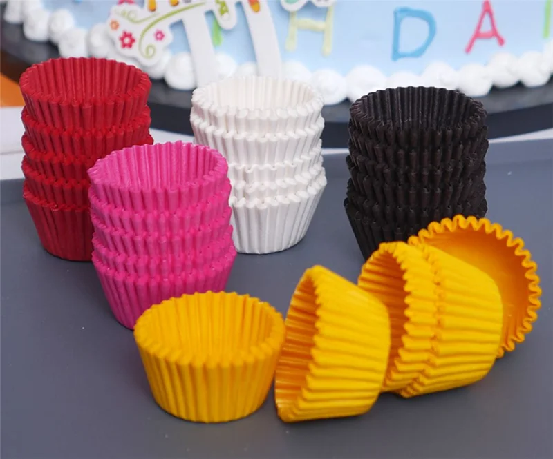 500/1000Pcs Mini Chocolate Paper Cake Cupcake Liner Baking Muffin Cup Case Party Tray Cake Mold Decorating Tools