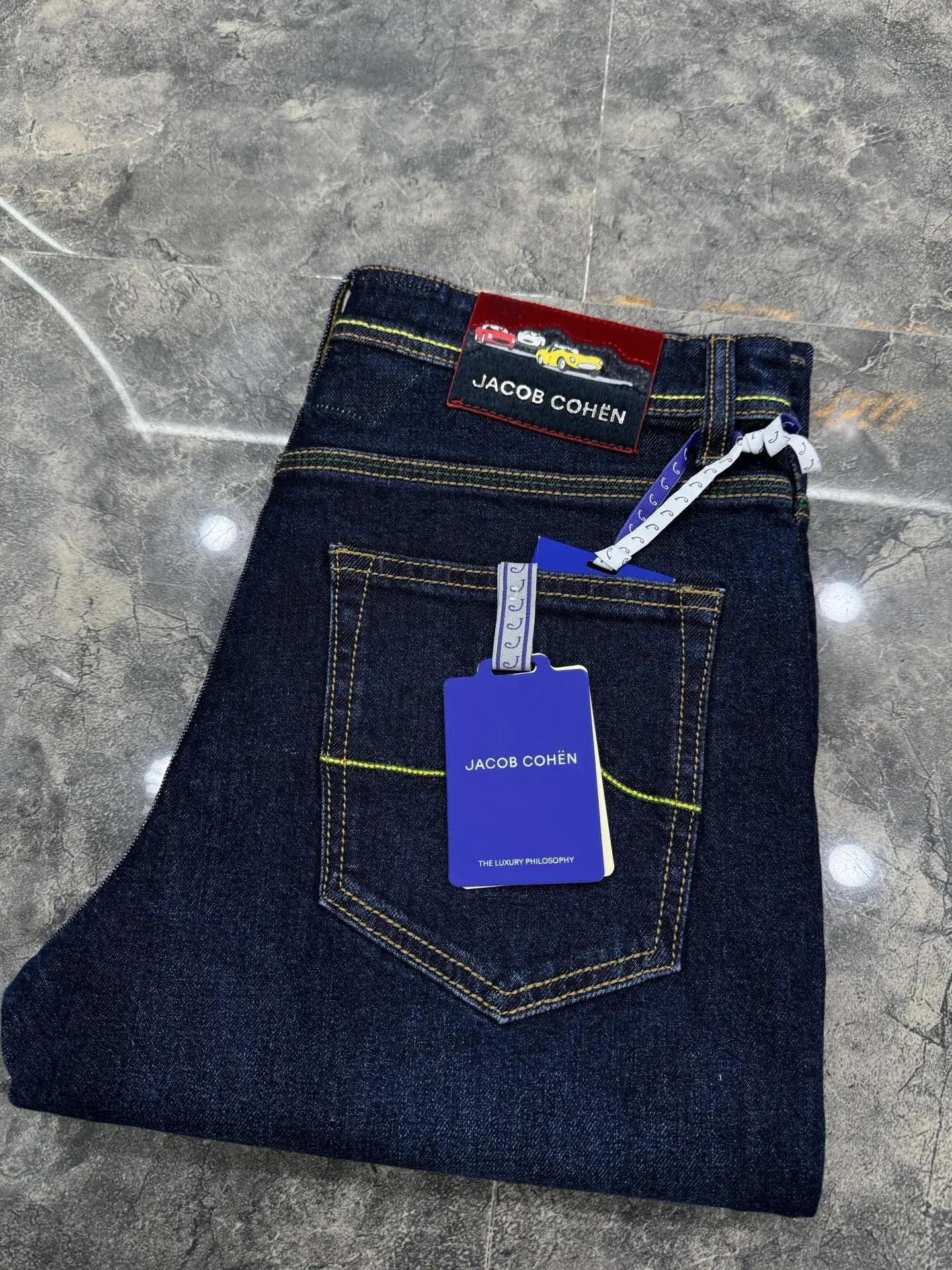 OECHSLI Jeans Thick Cotton Men 2027 Autumn Winter new elasticity embroidery outdoor quality straight work size 29-40 long Pants