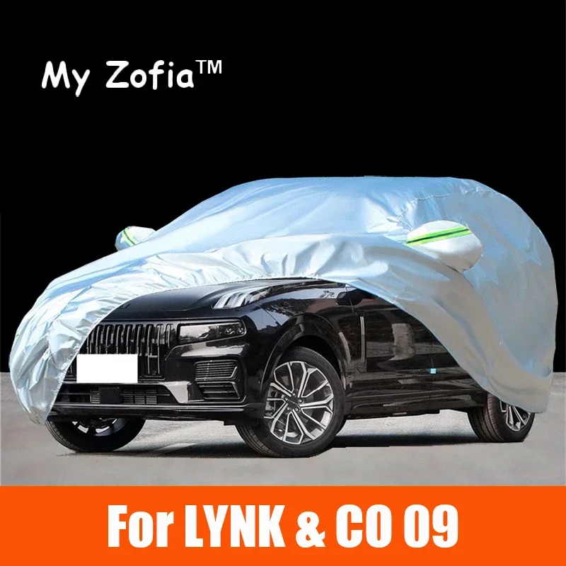 

Для LYNK CO 09 2023 2024 2025 автомобильные полные автомобильные чехлы на открытом воздухе, защита от УФ-лучей, снега, пыли, ткань Оксфорд, уличные аксессуары