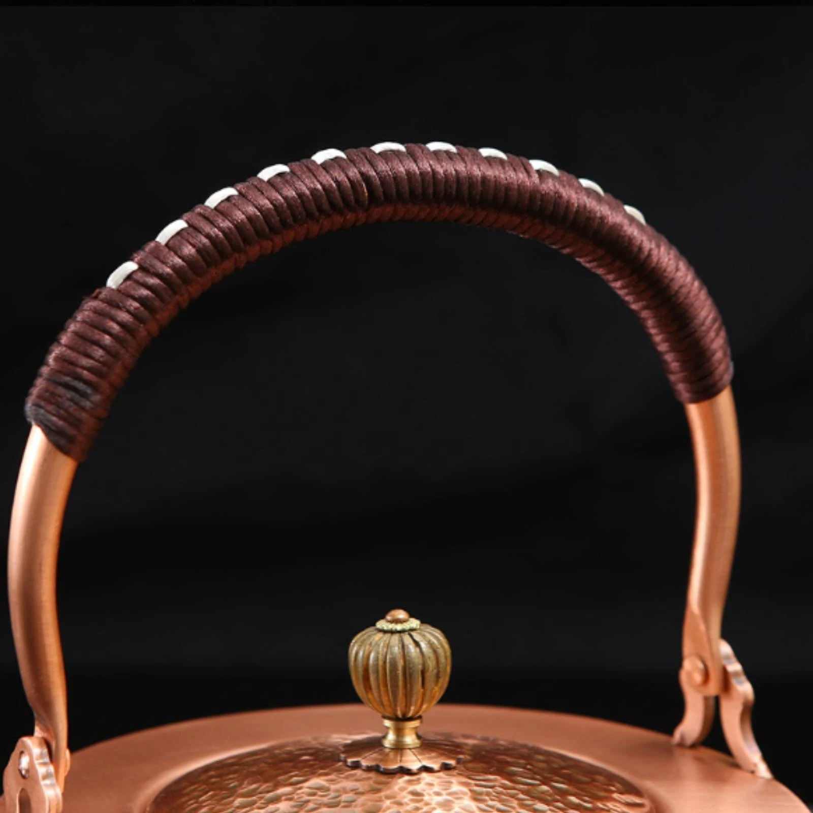 Hammered Copper Tea Kettle Traditional Copper Tea Kettle Vessel Premium Long-Lasting for Office