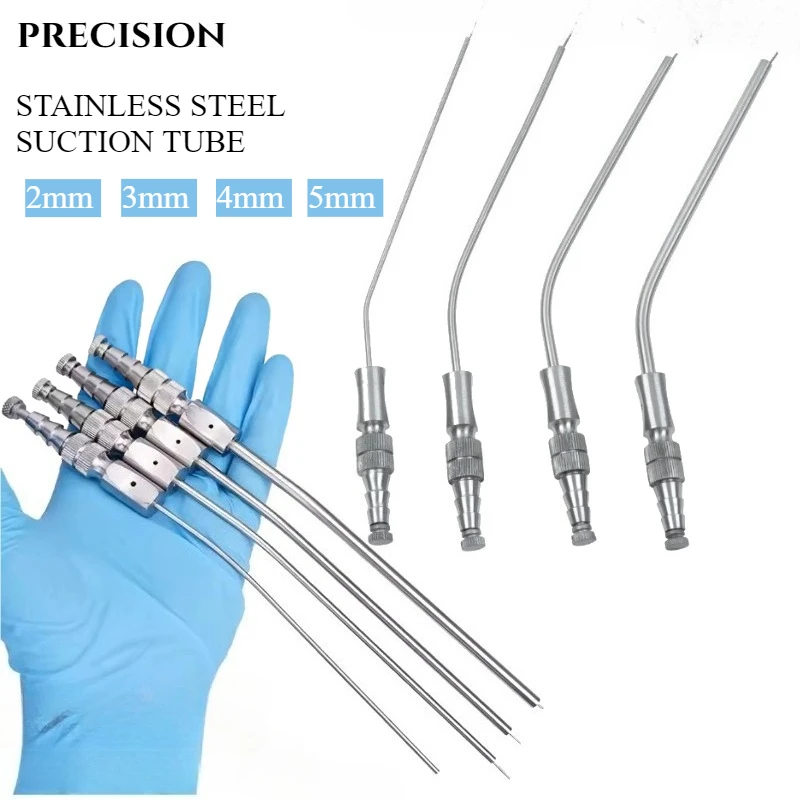 

Dental Aspirator Stainless Steel Suction Tube Implant Surgical Strong Straw Weak Suction Saliva Surgical Tool for Dental Clin