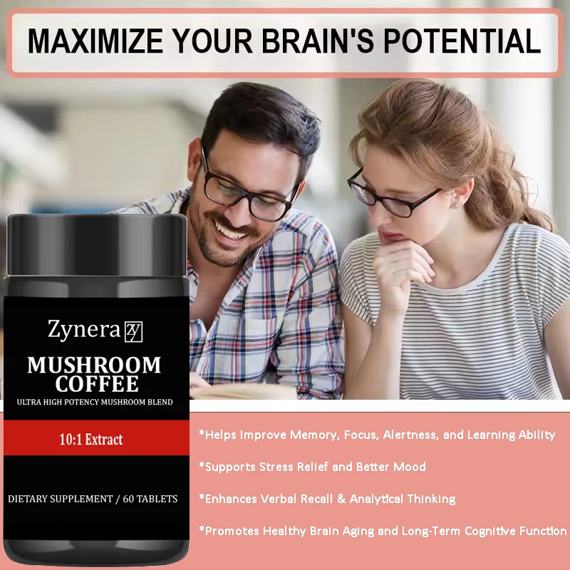 Original Mushroom Complex Tablets ,  Cognitive Brain Function Stress Relieves Beauty Health Diet Supplement
