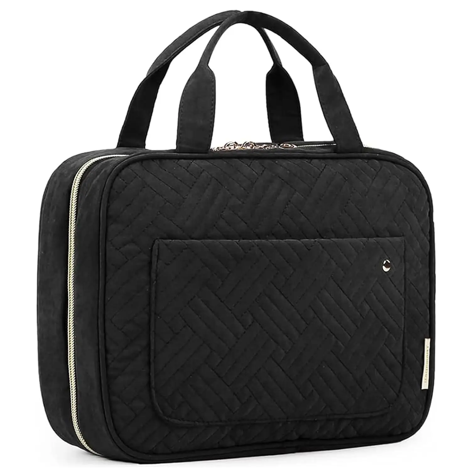 

Large Water-resistant Travel Toiletry Bag with Hanging Hook, Cosmetic Organizer for Accessories and Full-Sized Containers