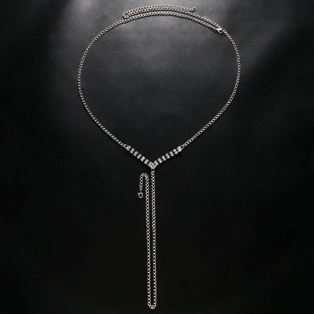 Stonefans Simple Rhinestone Chain Thong Bikini Body Chain for Women 2024 Sexy Body Jewelry Panties Waist Chain Accessories