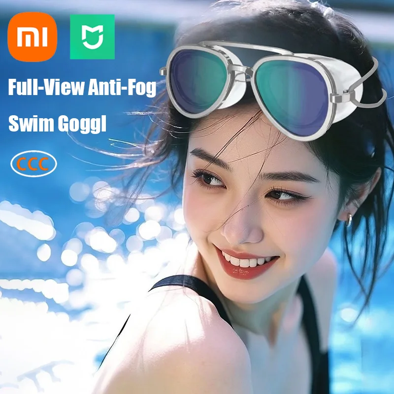 

Xiaomi Swim Goggl Full-View Anti-Fog Профессиональные полноугольные противотуманные очки для плавания Очки для плавания Мужчины Женщины Ретро очки