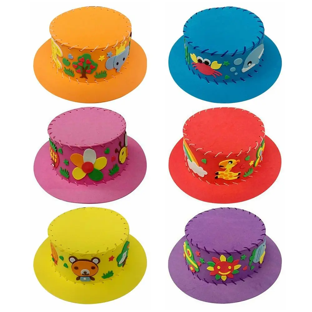 Cappello EVA EVA di alta qualità cucito a mano cappello cartone animato fai da te educazione precoce regalo creativo giocattolo berretto per bambini