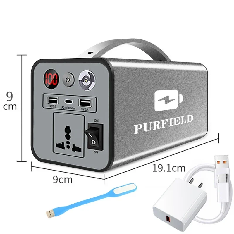 32000mAh Portable Power Station 110V/220V 180W Outdoor Emergency Power Supply Power Bank Generator DC output Battery Charger