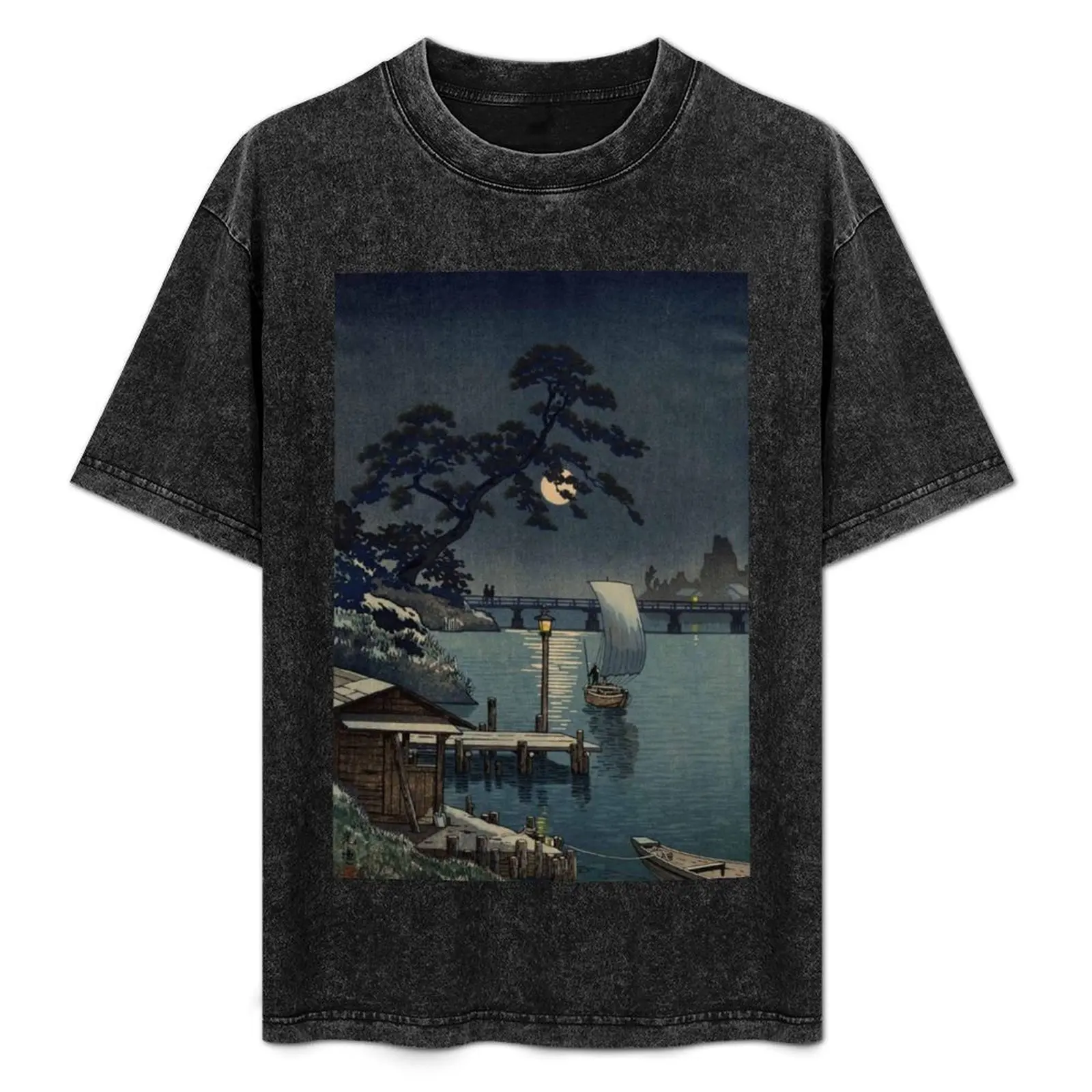 

Kangetsu Bridge, Shimonoseki on Early Autumn T-Shirt blacks korean fashion oversized t shirts for men