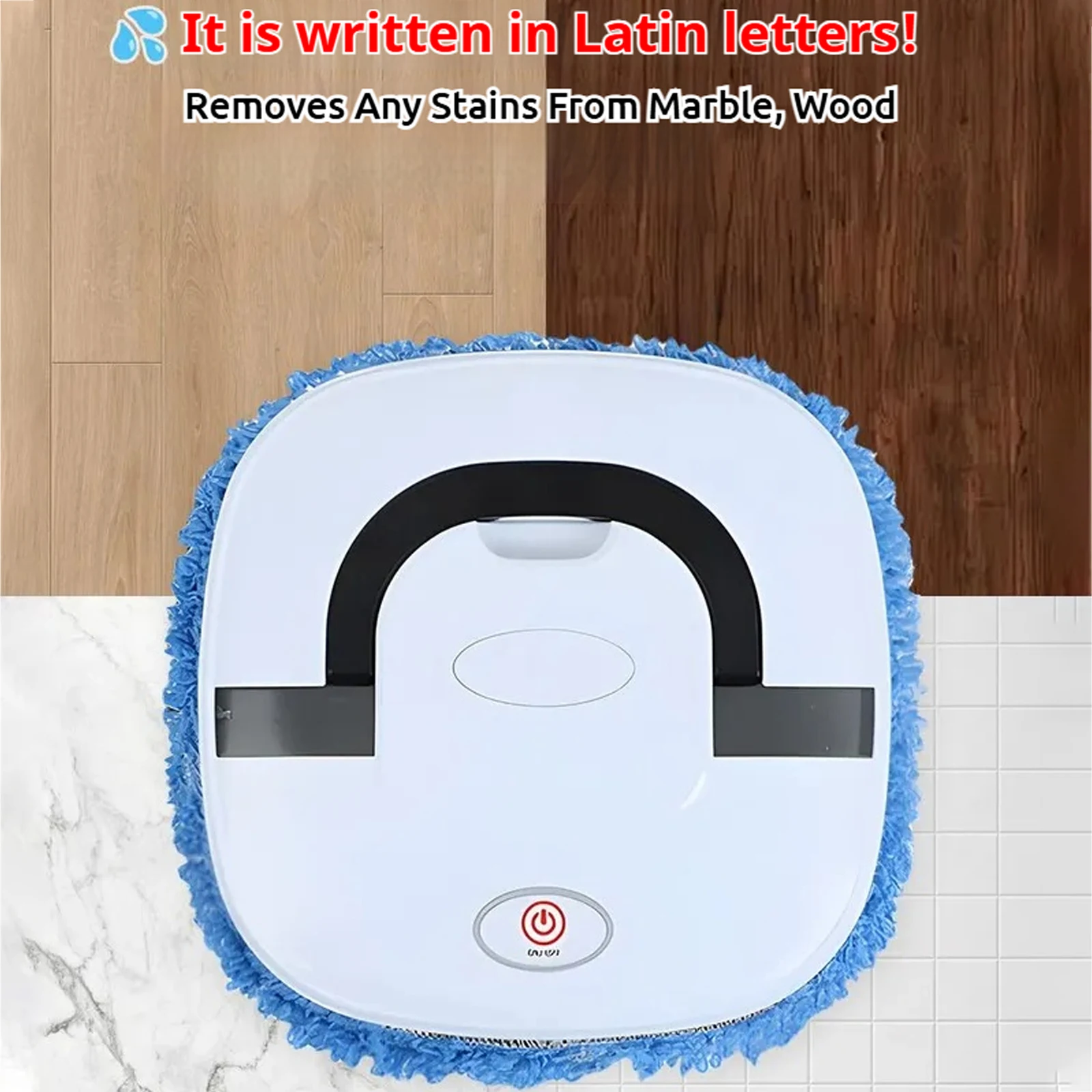 روبوت تنظيف ذكي مع رذاذ وترطيب تلقائي، منظف أرضيات هادئ مضاد للتصادم قابل لإعادة الشحن عبر USB للخشب والبلاط المنزلي