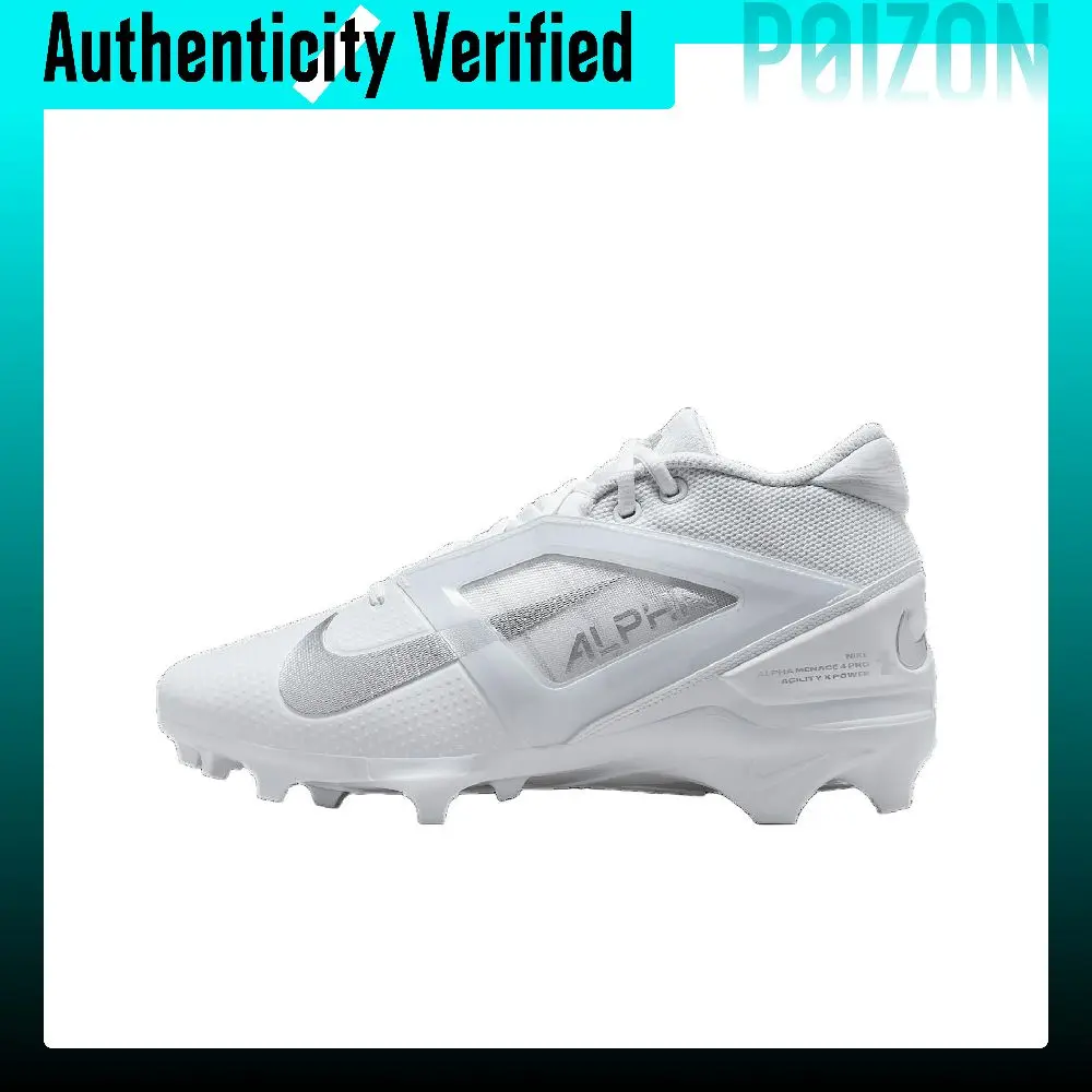 Nike Alpha Menace 4 Slip Resistant Abrasion Resistant Slip Resistant Abrasion Resistant Soccer Shoes Unisex White FD7037-101