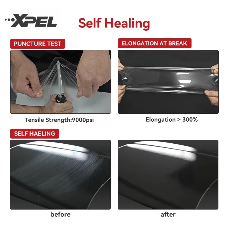 طبقة حماية طلاء السيارة 8.5mil الأصلي XPEL PPF 1.52x15M * ROLL TPU شفافة لامعة غير اصفرار ضمان 10 سنوات #2