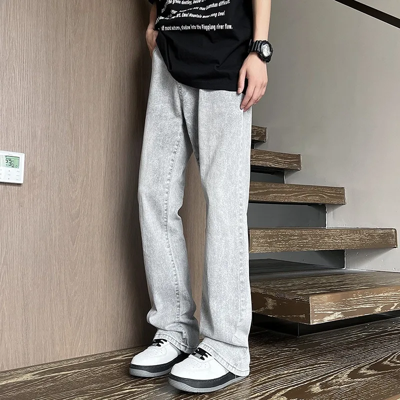 Extra Long Jeans For Tall Men Summer Loose Straight Popular Denim Trousers Thin Lightweight Wide Leg Cool Boy Male Long Pants