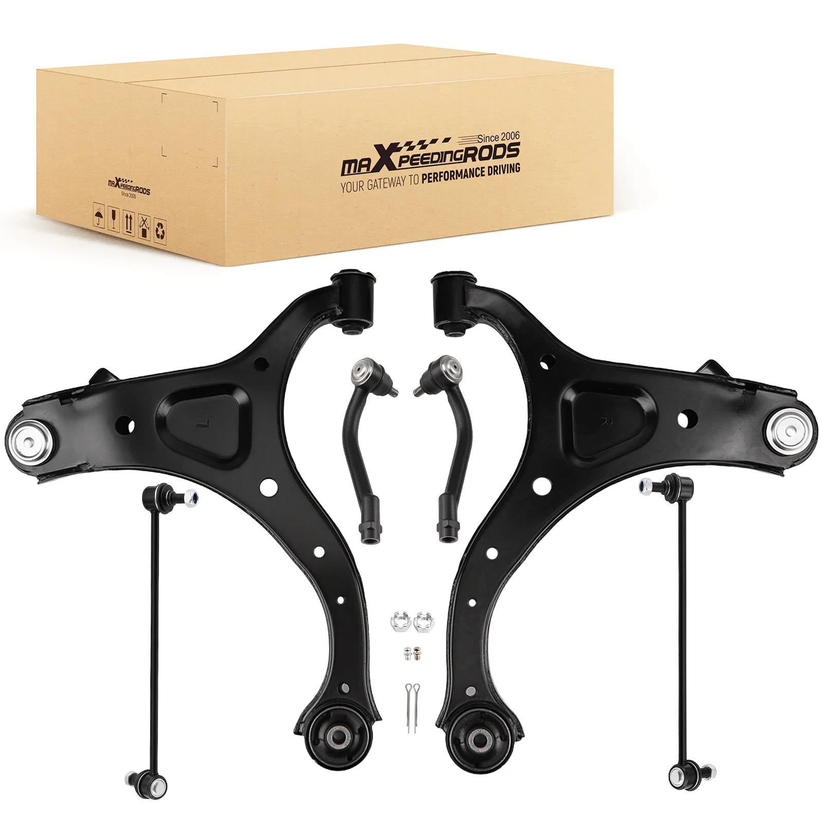 

Front Lower Driver Passenger Side Control Arm Tie Rod For Santa Fe Sorento 10-13