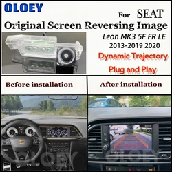 For Seat Leon MK3 5F FR LE 2013 ~ 2020 Original Screen Upgrade Dynamic Trajectory Trunk Handle Reversing Rear Backup Camera