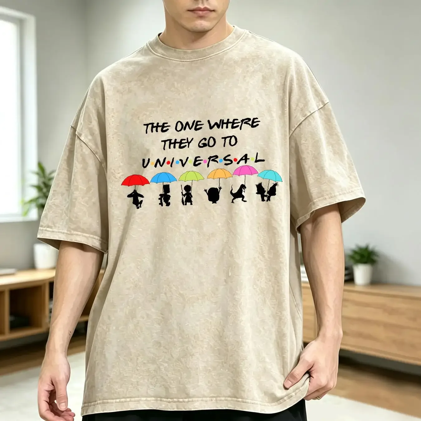 washed T Shirt The One Where They Go To Universal Friends Family Vacation Matching SweaT Studio Group long or short sleeves