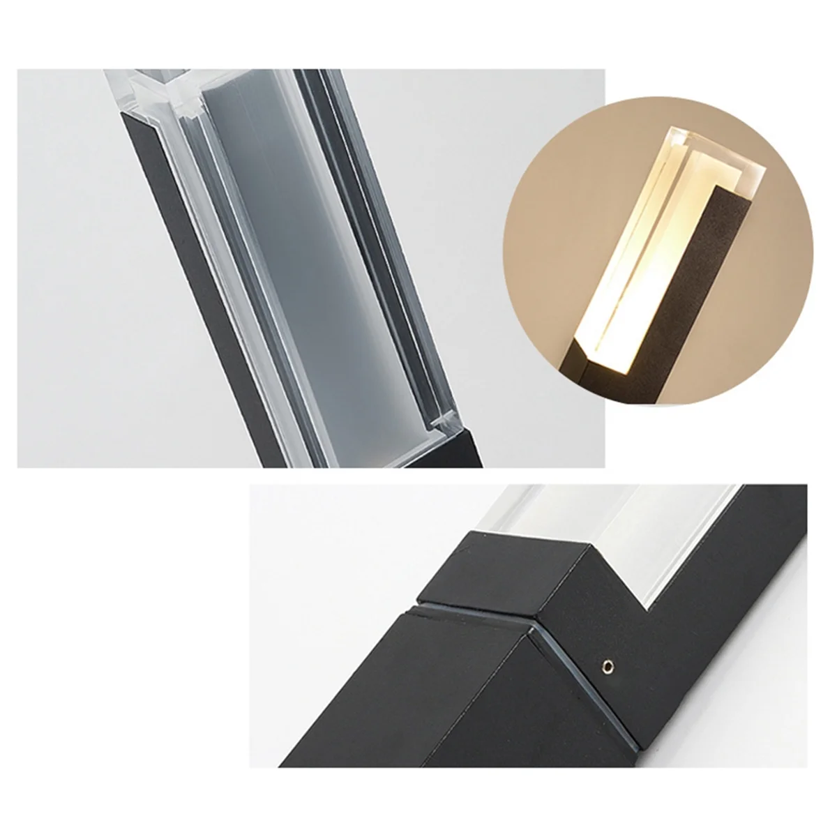 New Human Motion Sensor LED Lawn Light Outdoor Waterproof IP65 Acrylic Shade Garden Villa Landscape Walkway Lawn Light