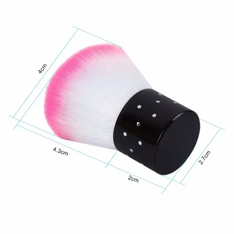 Cepillo de limpieza de polvo de uñas de plástico, limpiador de polvo para uñas de Gel UV acrílico, accesorio para el cuidado de manicura, 1 ud.