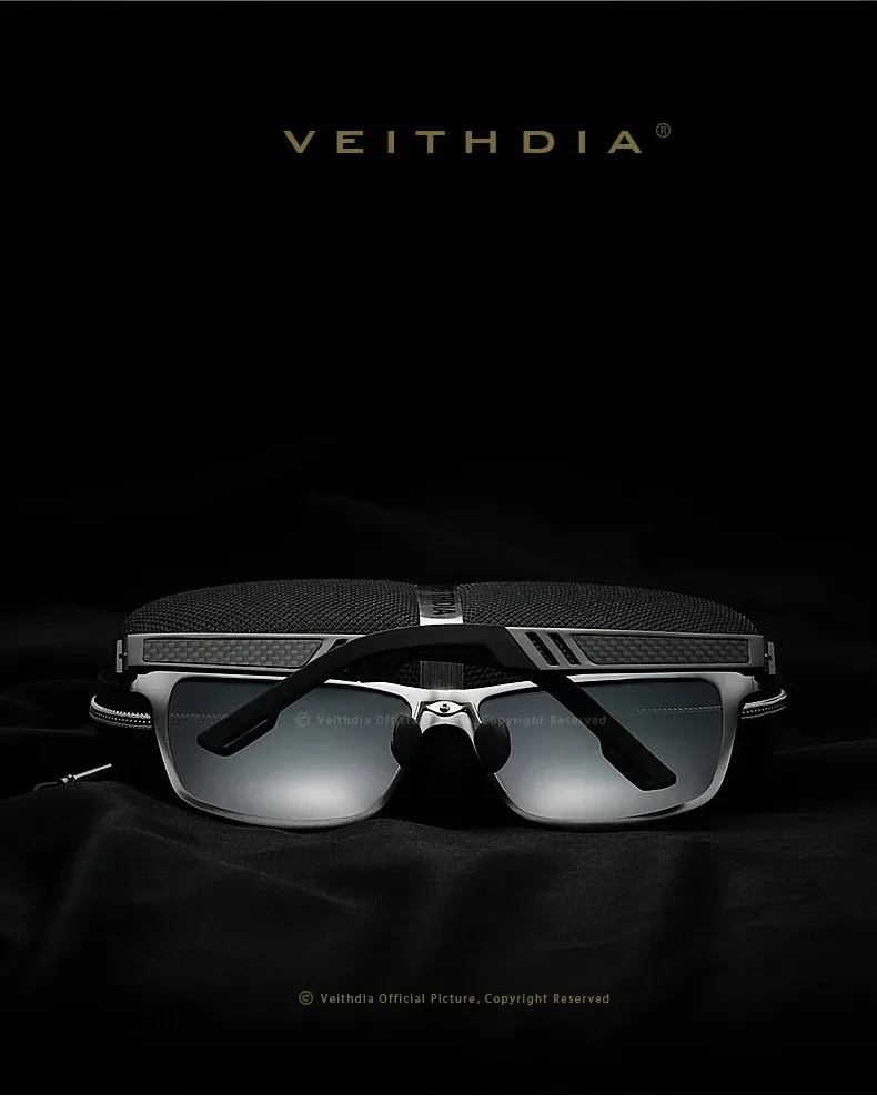 Veithdia Herren Sonnenbrille Aluminium polarisierten Spiegel Sonnenbrille fahren Sport brille Brillen Zubehör für männliche Frau v6560 – Detail 5