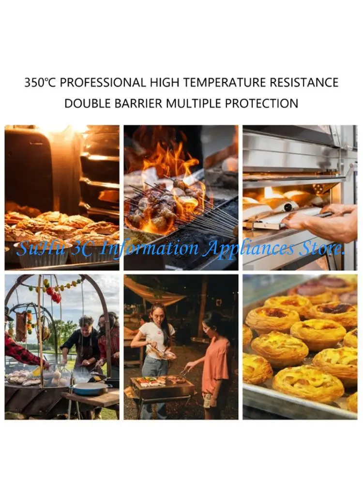 

Heat Resistant 350°C Aramid Work Gloves With Double Insulation For High Temperature Jobs Welding Cooking Industrial Use