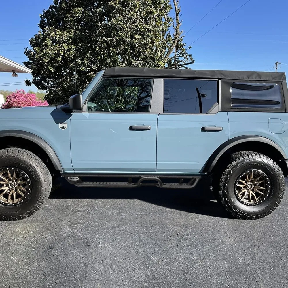 BINARY STAR Pedane compatibili con il veicolo 2021-2025 Ford Bronco SUV a 4 porte, gradini laterali a due scale da 6 pollici per Bronco, Bro