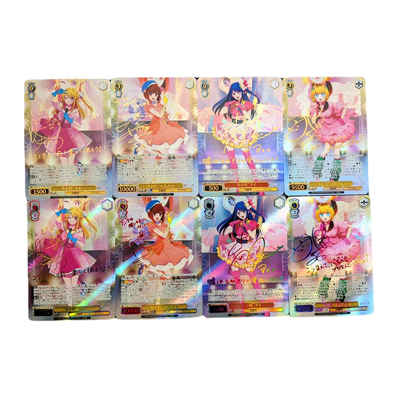 Diy Oshi No Ko Anime Figure Hoshino Ai Homemade Game Collection Flash Card Rare Card Collection Board Game Toys Birthday Gift
