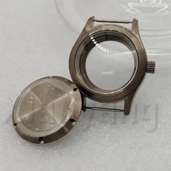 36MM/39MM Brushed Brass Bronze Diver Pilot Watch Case AR Blue Domed Sapphire Crystal Fit NH34 NH35 NH36 NH38 NH70 ETA2824 PT5000
