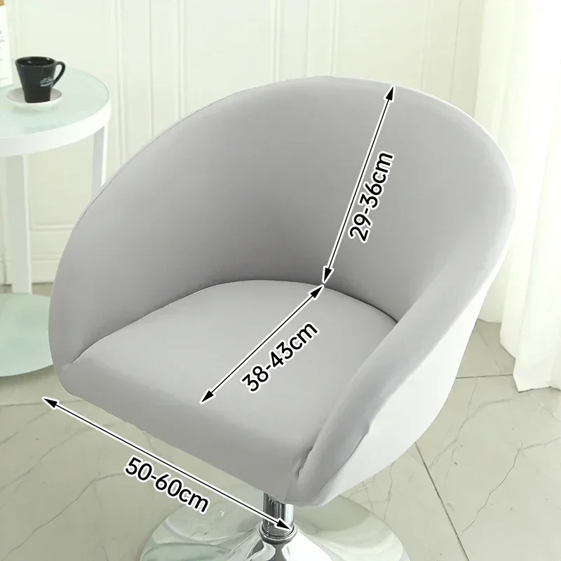 yesUniversal Curved Chair Cover Short Back Printed Arc Armchair Covers Dining Chair Covers Home Spandex Elastic Dustproof Cover
