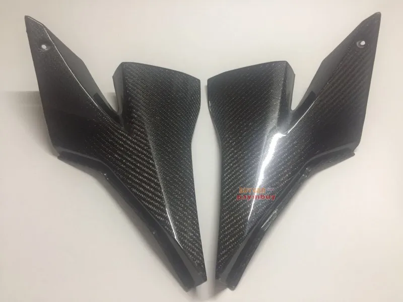 For KAWASAKI ZX-10R 2004-2005 04 05 Left + Right Motorcycle Real Carbon Ciber Small plate under the Fuel tank High quality