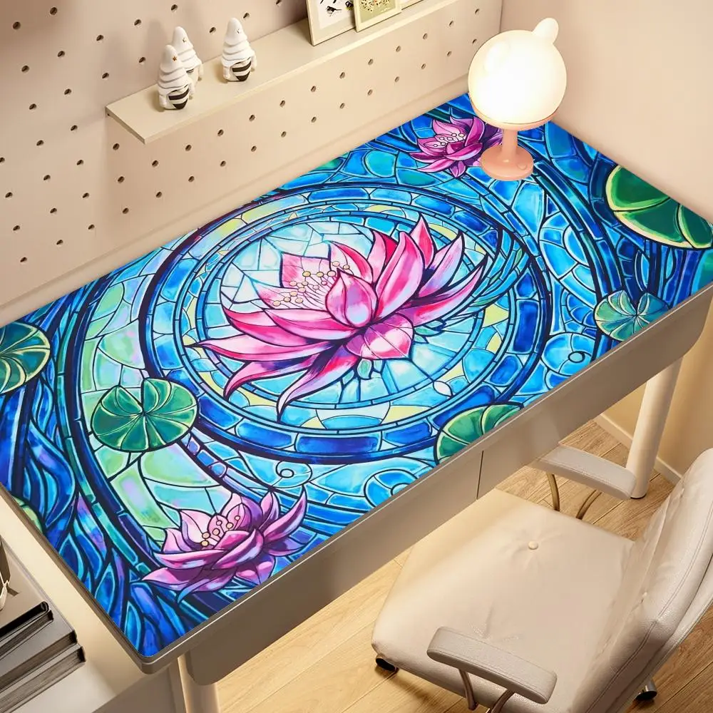 

90x40 MTG Magic The Gathering Playmat Lotus Art Non-Slip Rubber Base Rollable Foldable TCG Commander Game Mat Gaming Accessories