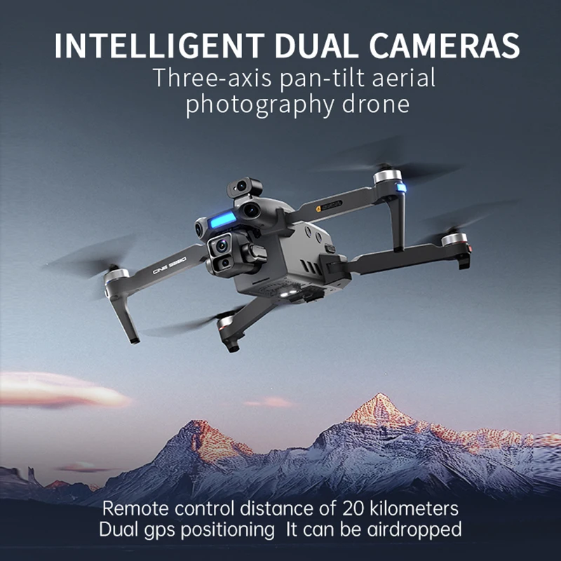 S880 MAX Professional GPS Drone With 8K HD Camera Screen Remote 3 Axis Gimbal Obstacle Avoidance FPV Brushless RC Quadcopter Toy