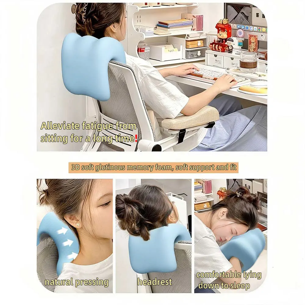 Office Workstation Chair Headrest Neck Pad for Sleeping And Napping-Backrest And Head Support Ergonomic Design for Neck Comfort 4