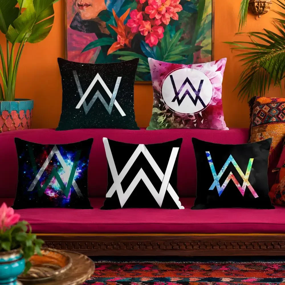 Popular Singer A-Alan Walker Cushion Cover 1pc Square Pillow Cover Soft Texture Removable Washable Sofa Bed Bedroom Decor