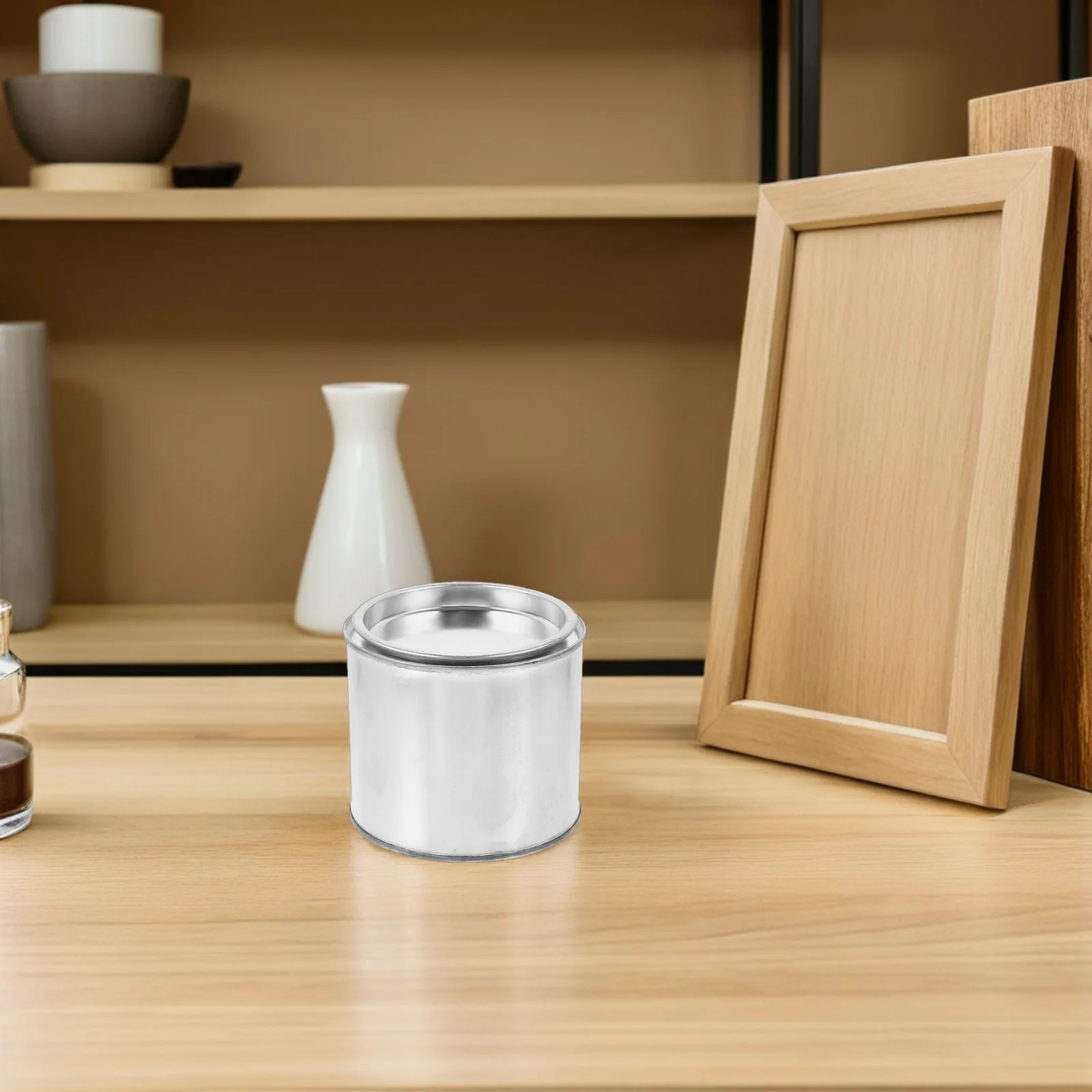 

4pcs 0.5L Paint Cans With Lids Tinplate Metal Storage Containers For Craft Ink Color Mixing Diy Painting Projects Reusable