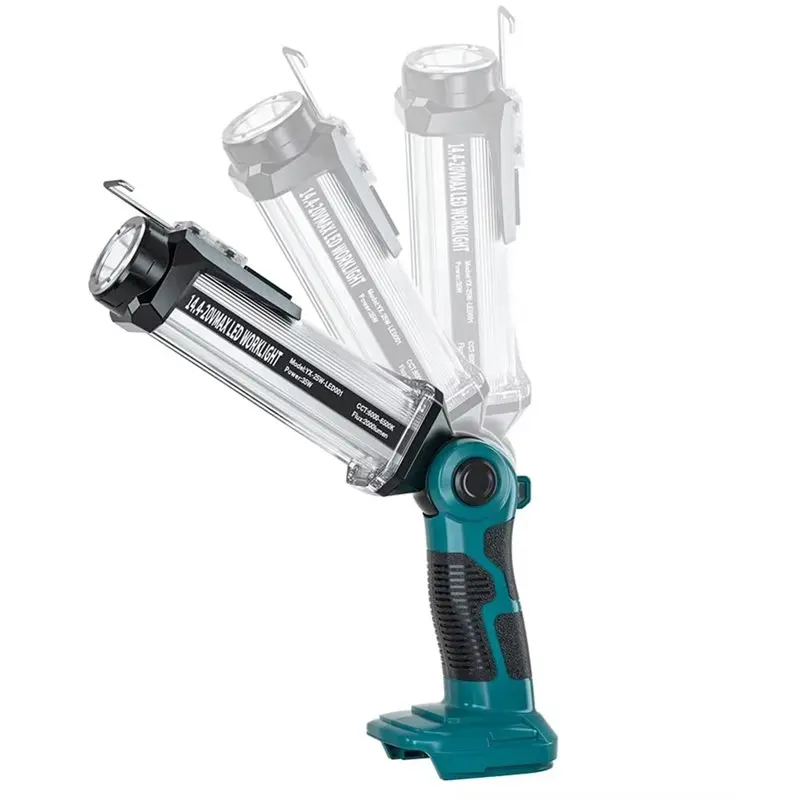 B03C-Portable Light 2000LM LED Work Light For 20V Lithium- Battery 35W Horizontal Light Outdoor Handheld Flashlight