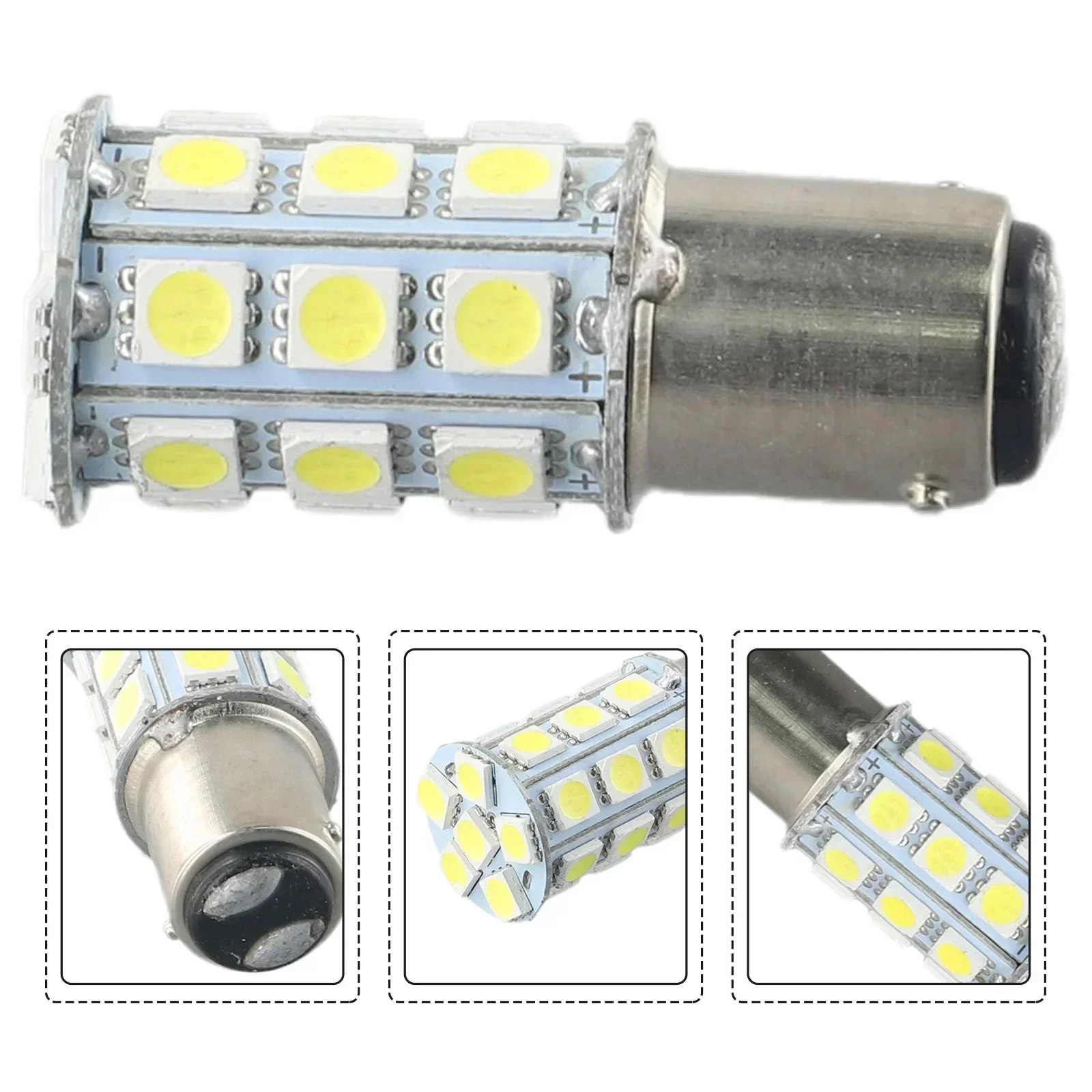 27-SMD Cabine Barco Marinho LED Lâmpadas Interiores BA15D 1076 1142 68 90 1004 1130 1158 1176 1178 6000K Branco 9V-14V Lâmpadas