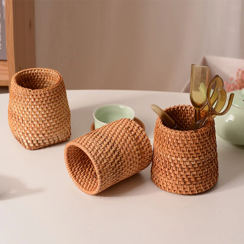 Bamboo Tea Strainers Tea Ceremony Utensils Table Decor Teaware Kitchen Tool Japanese Rattan Wooden Tea Leaves Funnel Accessories