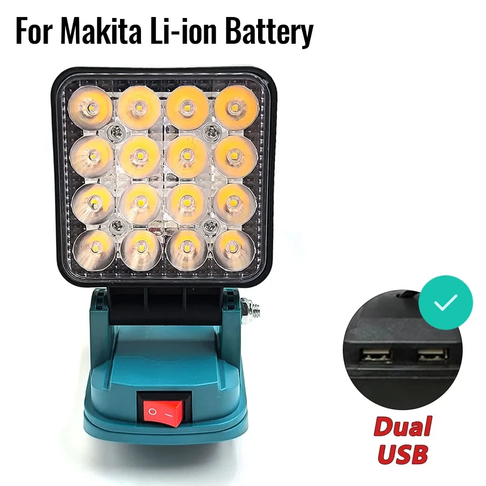 Für Makita 14,4V-18V Li-Ionen-Akku Laterne Outdoor-Taschenlampe Kabellose LED-Arbeitsleuchte Campinglampe Notbeleuchtung – Detail 2