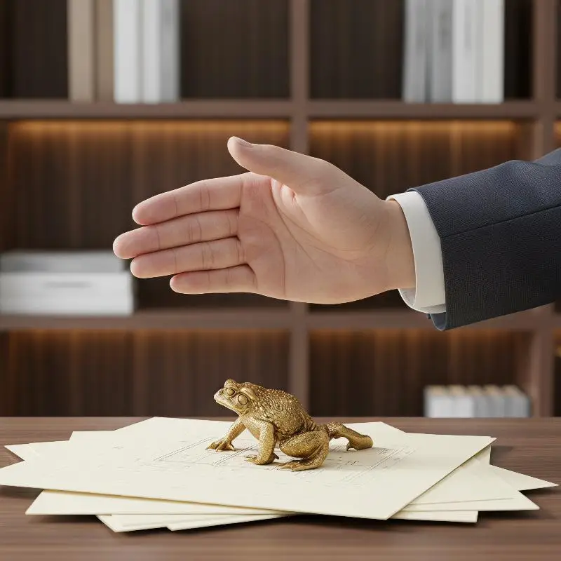 Feng Shui Glücklicher Geldfrosch aus Messing und Kupfer mit chinesischer Münze, Miniatur-Taschenformat für Schreibtischdekoration, Geschäftsgeschenk – Detail 14