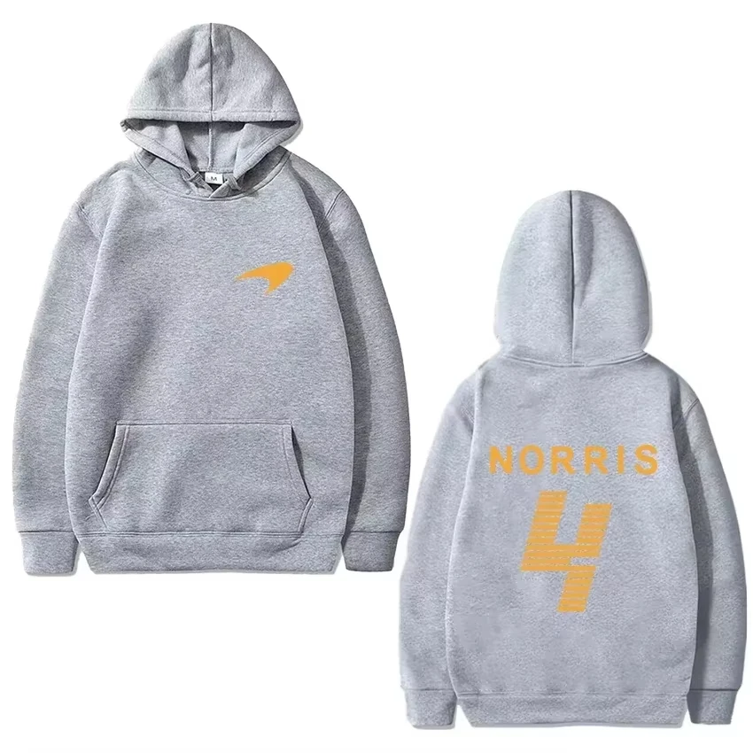 Bestseller Lando Norris Rennfahrer Doppelseitig Bedruckter Hoodie Herren Damen Übergroßer Fleece-Pullover Unisex Streetwear – Detail 14