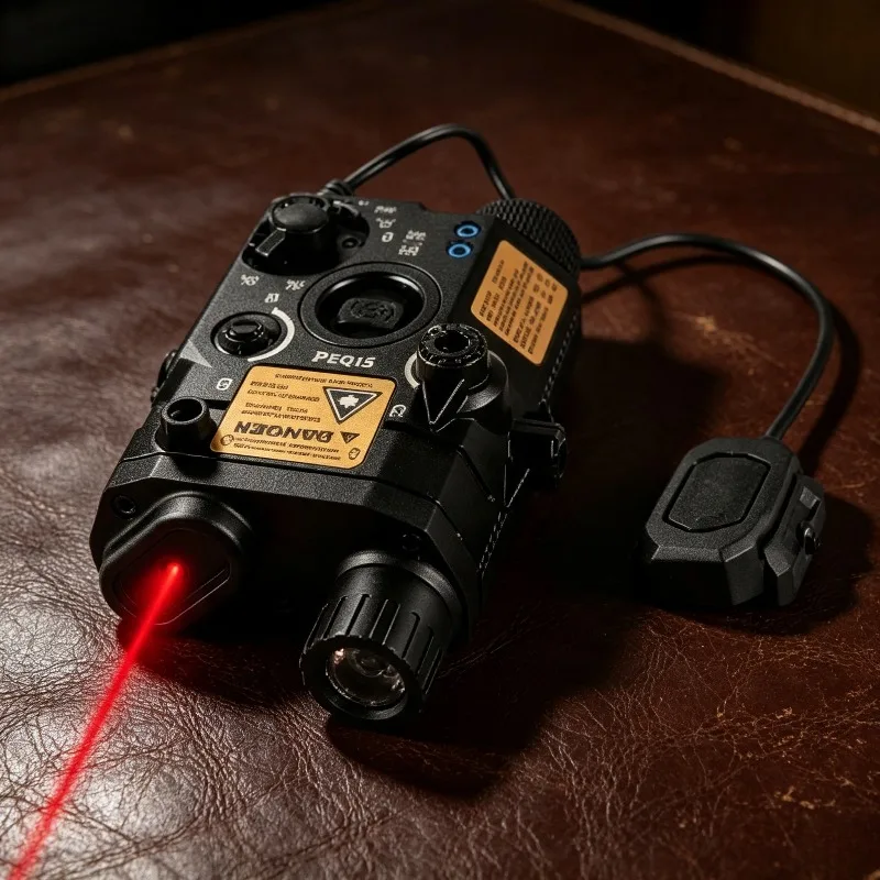 Red Green Light Indicator Alloy PEQ15 Dual Control Rat Tail Set External Switch Parts for M300A M600C Flashlight