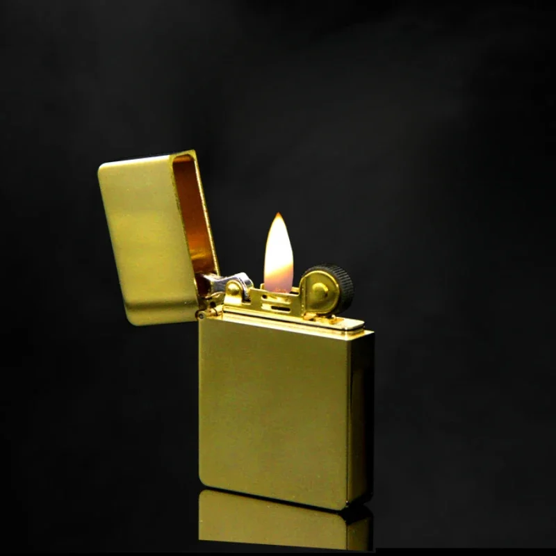 ZORRO Special-shaped Brass Armor Kerosene Lighter Small Gold Brick Shape High-end Exquisite Kerosene Lighter Men\'s Gift