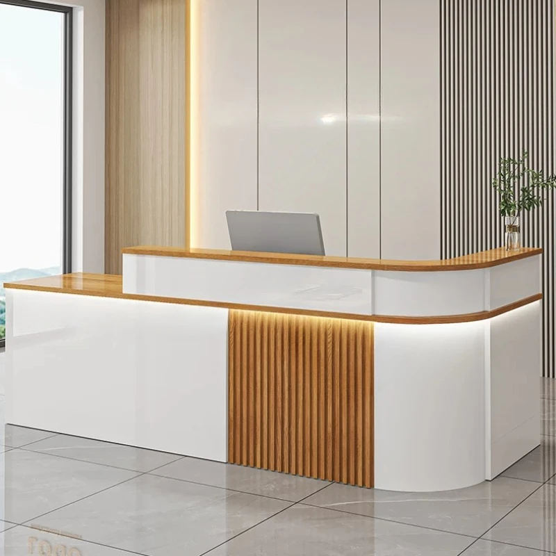 Luxury Executive Reception Desk Coffee Shop Table Infodesk Reception Desk Modern Service Counter Bancone Per Negozio Furniture