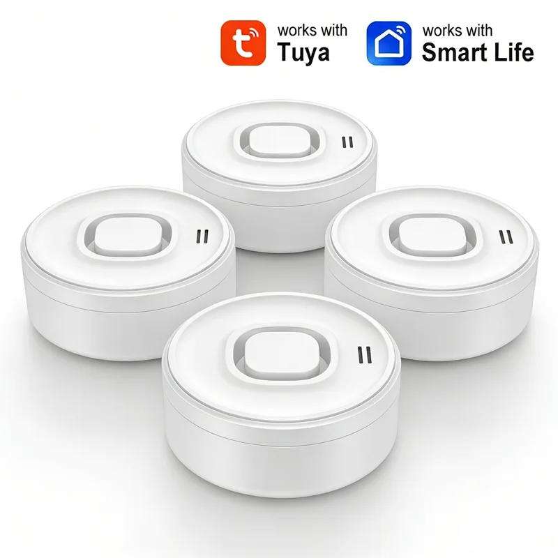1/2pcs Tuya WiFi Water Leak Detector, 100dB High-Decibel Flood Alarm, Works with Alexa & Google, Smart Life App Remote Alert
