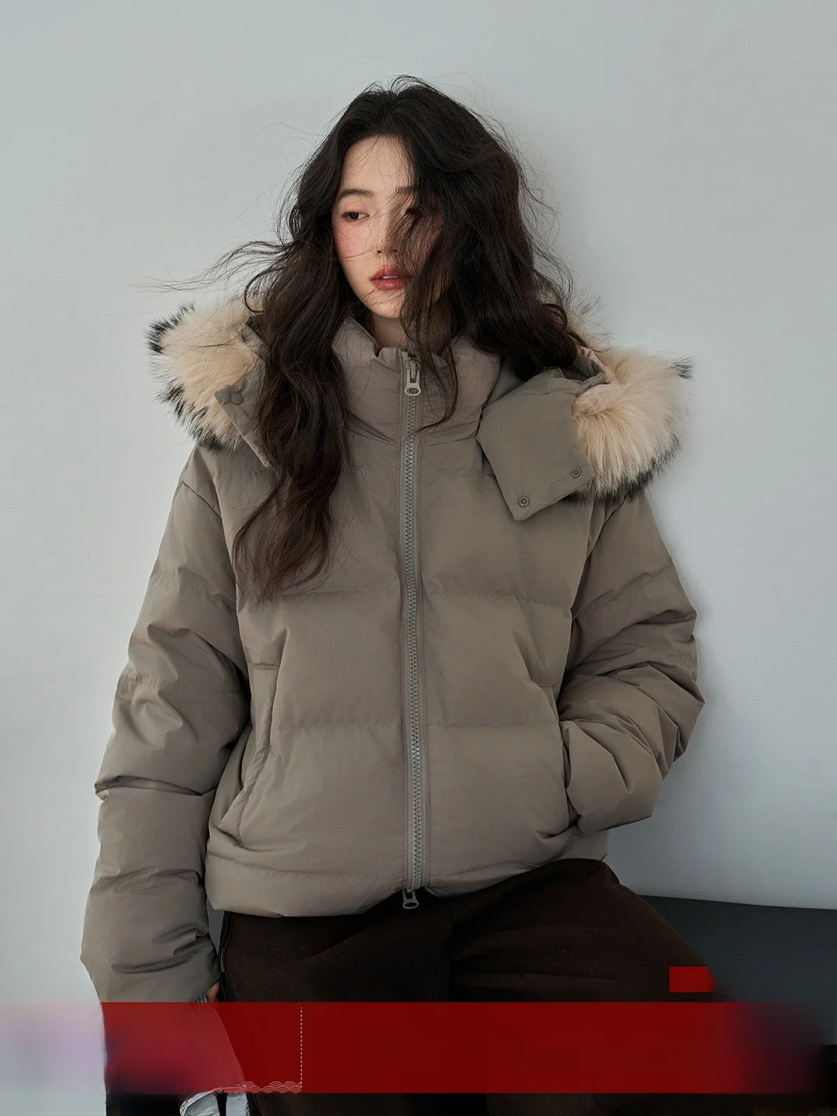 

Женская свободная теплая куртка-пуховик MoZa с капюшоном на молнии, 90% белый пух, корейская версия, для повседневной носки