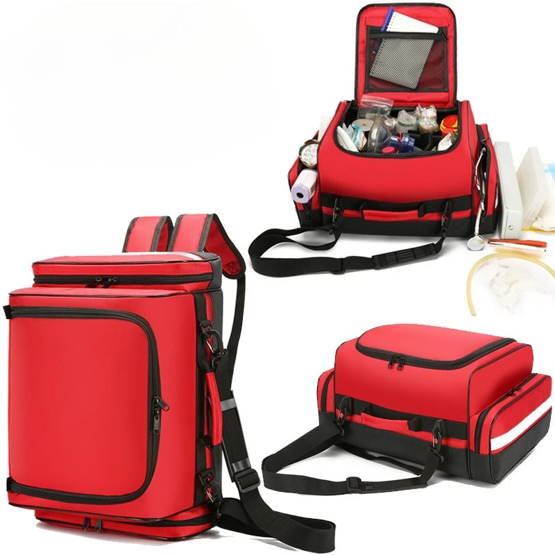 

Waterproof Thickened Hand-held Single Shoulder Double Back Medical Emergency Kit Emergency Supplies Backpack