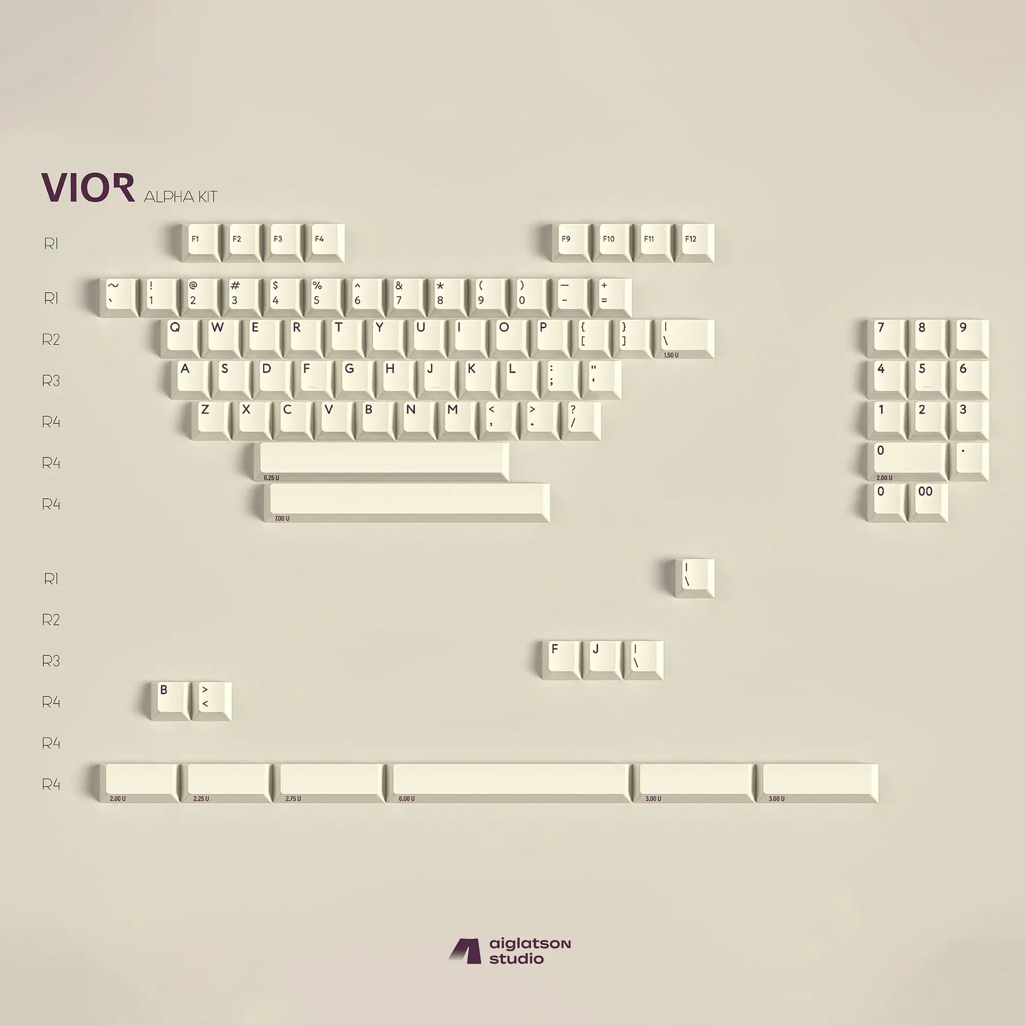 子供キット] PBTfans Vior MX スタイルメカニカルキーボード用 ABS