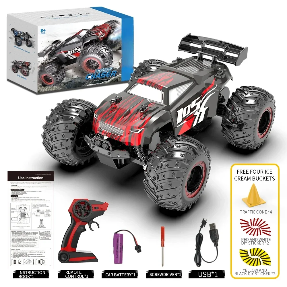 2.4G 1:18 RC Racing Car Drift 20KM/H High Speed SUV Remote Control Vehicle All Terrain Climbing Off Road Car LED Light Kids Toy