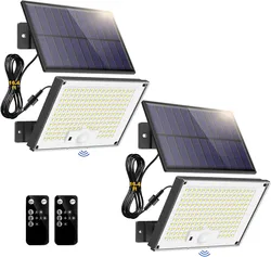 172LED Solar Lamp Outdoor Motion Sensor Waterproof  100/166Led Solar Wall Lights Powered Sunlight Street Light for Garden Decor